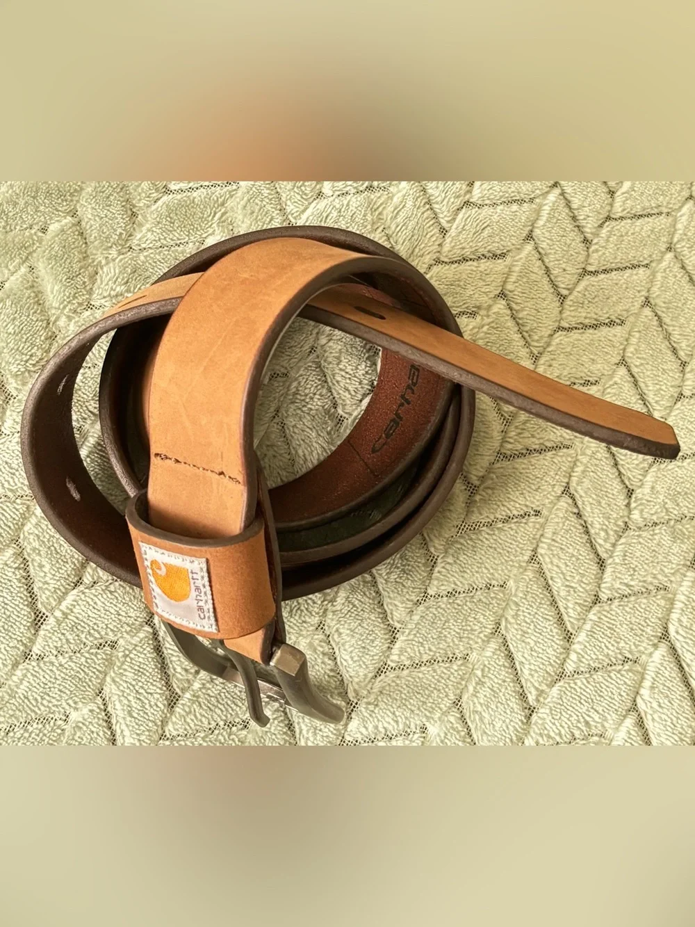 CARHARTT BROWN LEATHER BELT, size XL